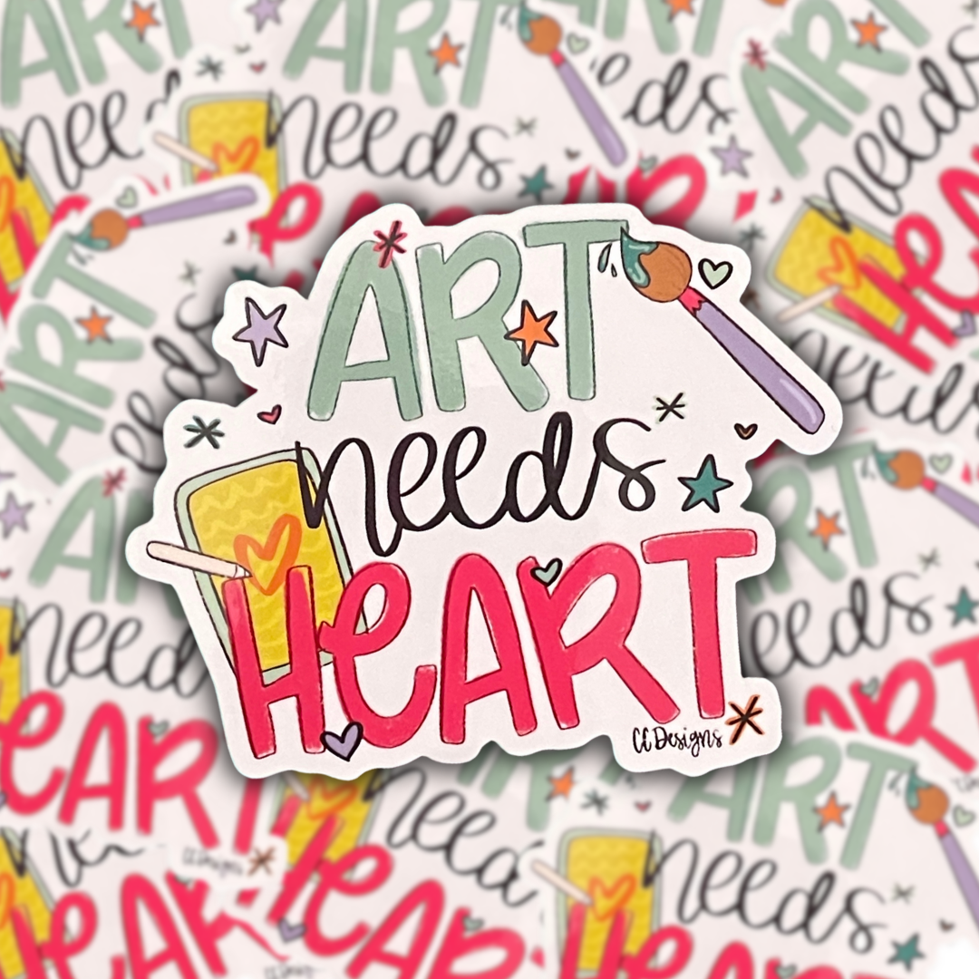 Art Needs Heart Sticker