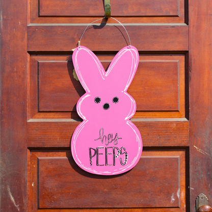 Hey Peeps Bunny Door Hanger