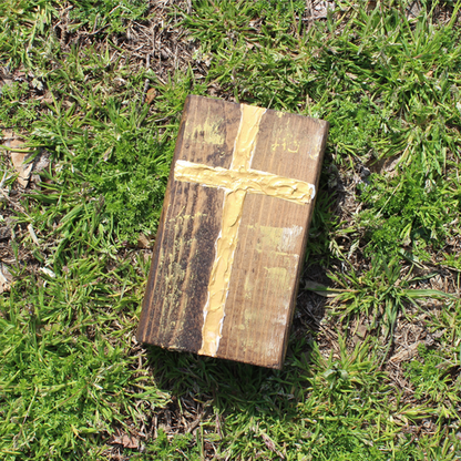 6" Wooden Cross Standee